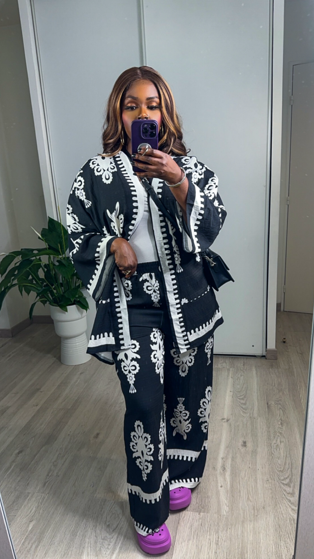 Ensemble Kimono Pantalon avec ceinture