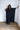 Ensemble femme noir  en tissu fluide effet crêpe – tenue élégante et moderne