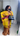 ROBE CAFTAN YANA - TIE & DYE JAUNE