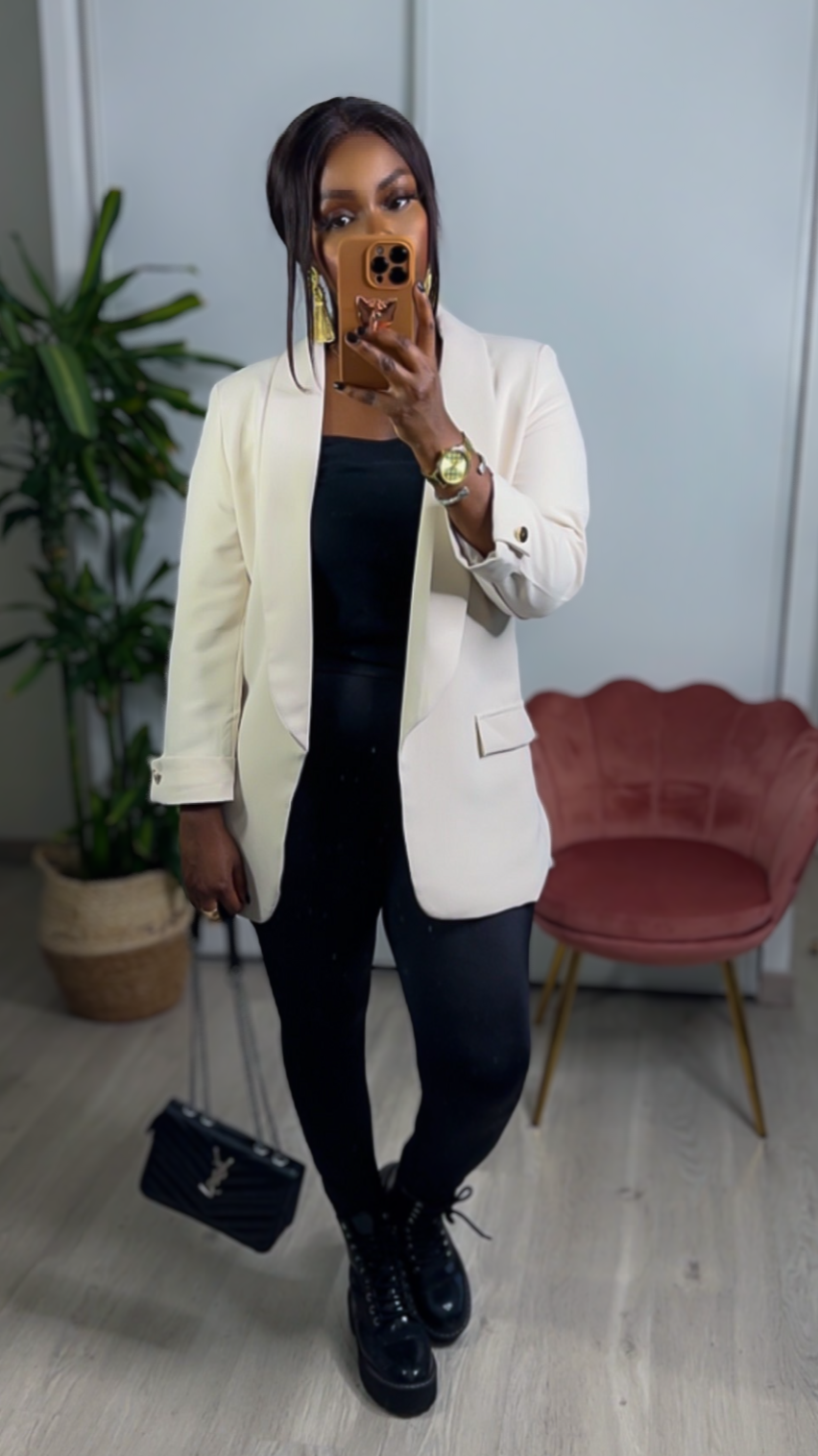 Blazer 2 coloris (Beige et Noir)