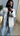 Blazer rayé oversize femme